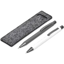 Omaha Ball Pen & Pencil Set Solid White